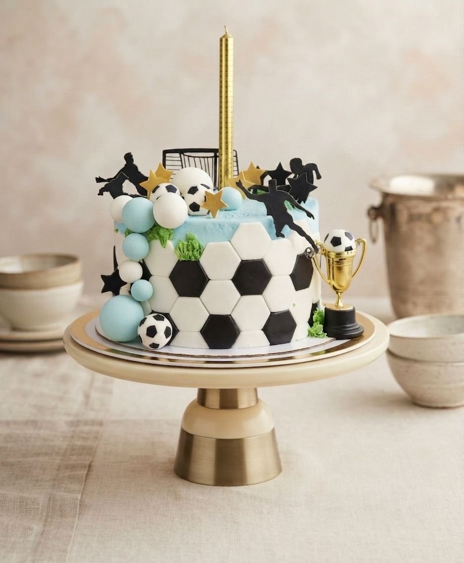 Soccer-themed custom birthday cake, Wesley Chapel bakery